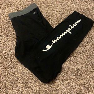 Champion Black Leggings, barley worn
